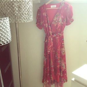 Oshoplive floral wrap dress